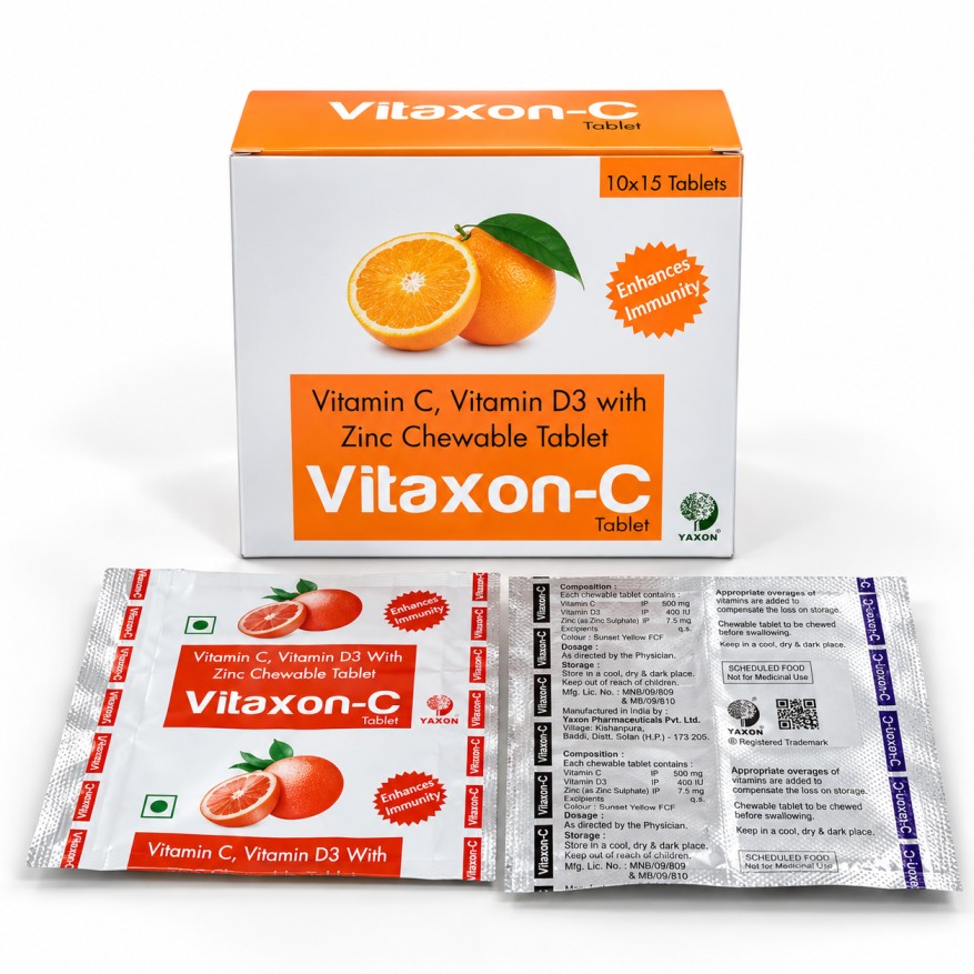 YAXON VITAXON C Chewable Tablets Stripe Pack